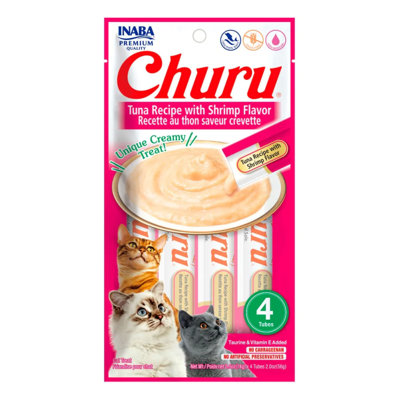 Churu receta de atún y camarón