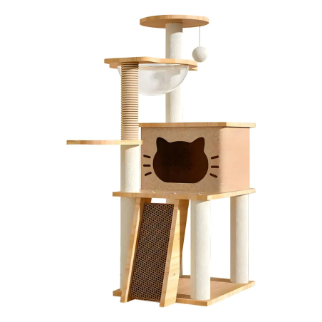 Torre madera con forma de gato